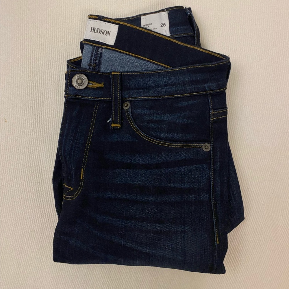 Hudson mid rise Nico Super Skinny Ankle Jeans